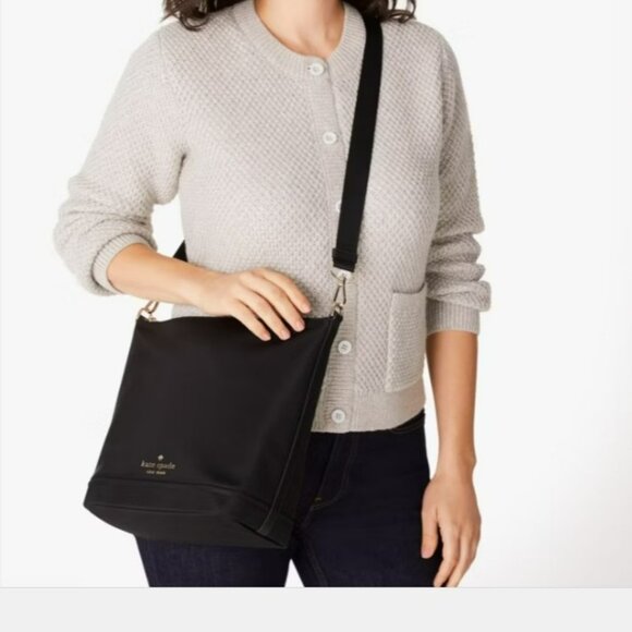 NWT Kate Spade Chelsea Large Duffle Crossbody - Black - Picture 2 of 9